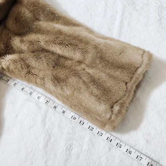 Tissavel France Vintage Faux Mink Fur Jacket Made In England Sz XL Excellent Con - Picture 13 of 16